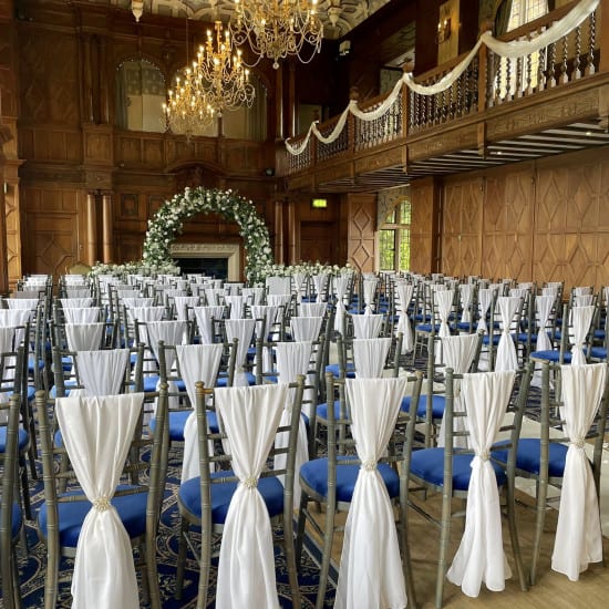 Chairs for ceremony in great hall
